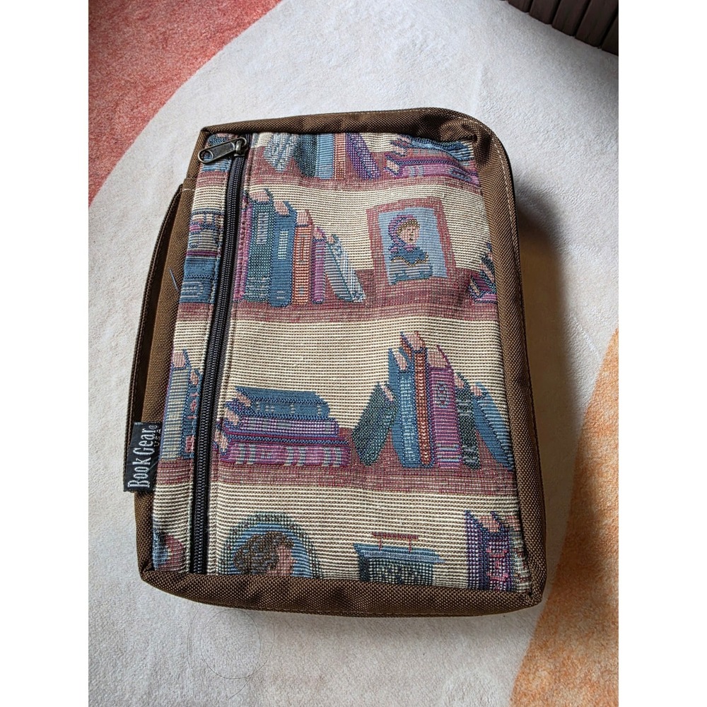 Book Gear Gregg Book Cover Unisex OS Brown Tapestry Library Academic Vintage 90s